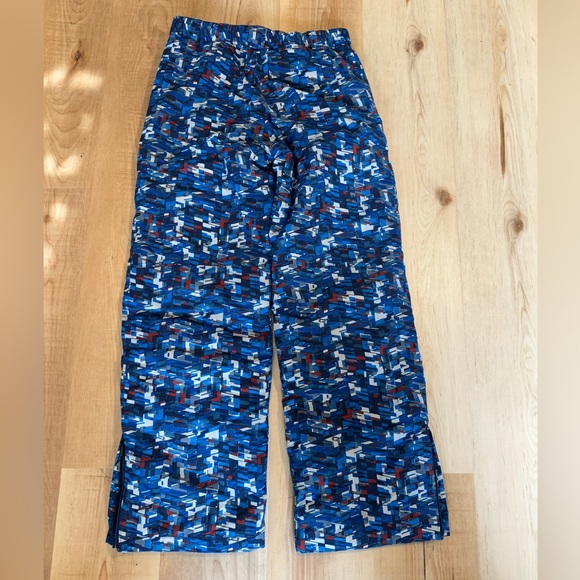 L.L. Bean Boy's Snow Pants Glacier Summit Ink Blue Geo Ski Pants Sz 14 - Picture 2 of 15